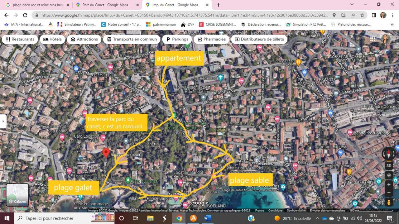 T2 30 M2 Avec Jardin Proche Des Plages Bandol Bagian luar foto